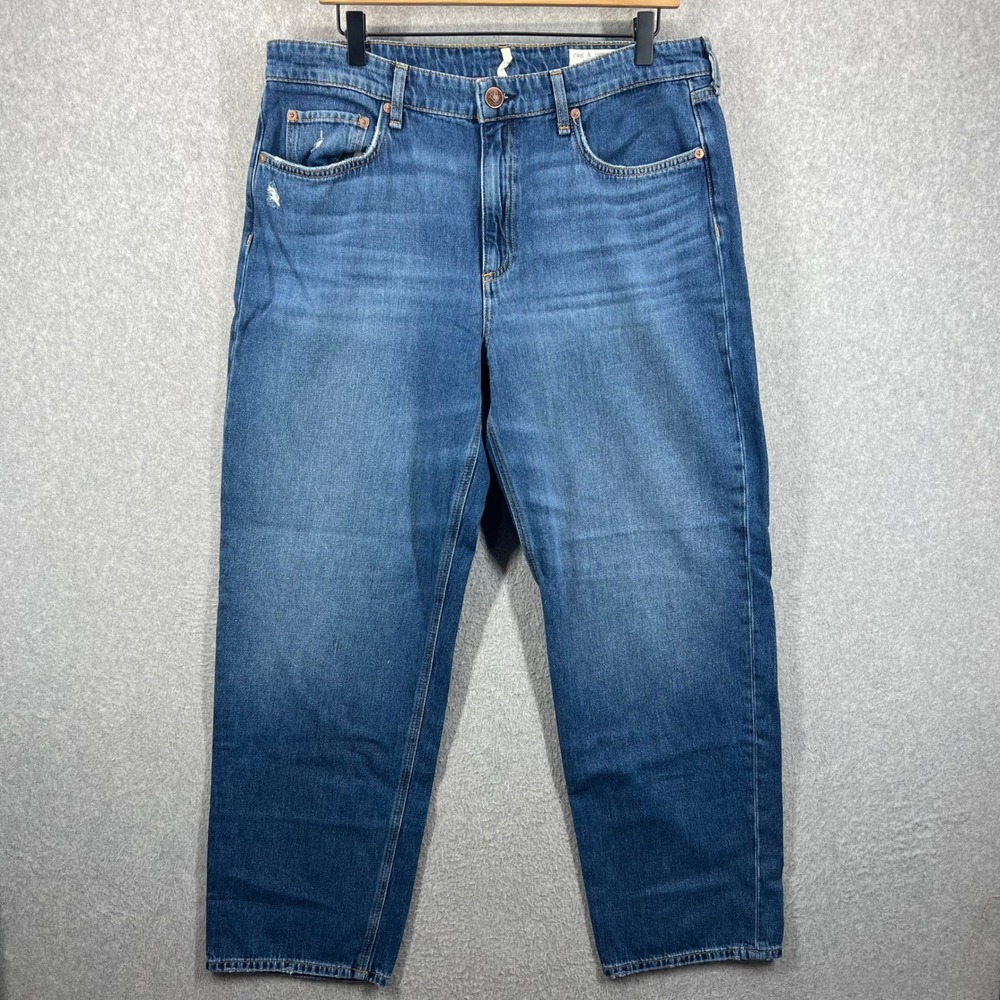 Rag & Bone Dre Low-Rise Slim Boyfriend Jeans Womens 32 Blue Denim Blake EUC